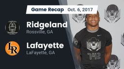 Recap: Ridgeland  vs. Lafayette  2017