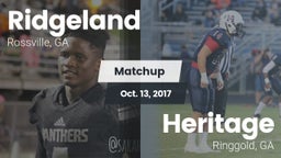 Matchup: Ridgeland vs. Heritage  2017
