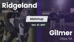 Matchup: Ridgeland vs. Gilmer  2017