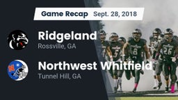 Recap: Ridgeland  vs. Northwest Whitfield  2018