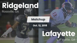 Matchup: Ridgeland vs. Lafayette  2018
