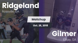 Matchup: Ridgeland vs. Gilmer  2018