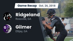 Recap: Ridgeland  vs. Gilmer  2018