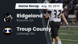Recap: Ridgeland  vs. Troup County  2019