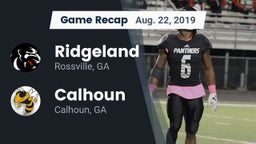 Recap: Ridgeland  vs. Calhoun  2019