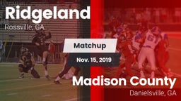 Matchup: Ridgeland vs. Madison County  2019