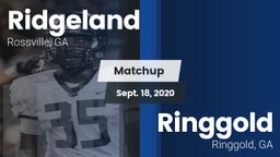Matchup: Ridgeland vs. Ringgold  2020