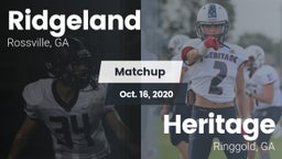 Matchup: Ridgeland vs. Heritage  2020