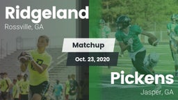Matchup: Ridgeland vs. Pickens  2020