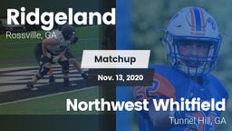 Matchup: Ridgeland vs. Northwest Whitfield  2020