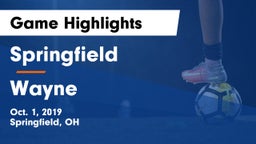 Springfield  vs Wayne  Game Highlights - Oct. 1, 2019