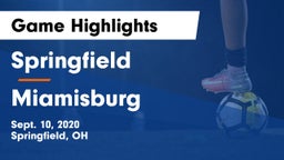 Springfield  vs Miamisburg  Game Highlights - Sept. 10, 2020