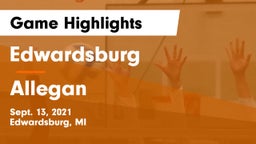 Edwardsburg  vs Allegan  Game Highlights - Sept. 13, 2021