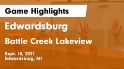 Edwardsburg  vs Battle Creek Lakeview  Game Highlights - Sept. 18, 2021