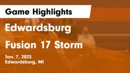 Edwardsburg  vs Fusion 17 Storm Game Highlights - Jan. 7, 2023
