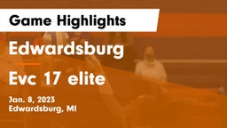 Edwardsburg  vs Evc 17 elite Game Highlights - Jan. 8, 2023