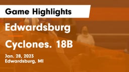Edwardsburg  vs Cyclones. 18B Game Highlights - Jan. 28, 2023