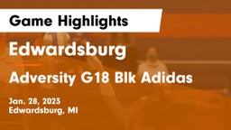 Edwardsburg  vs Adversity G18 Blk Adidas Game Highlights - Jan. 28, 2023