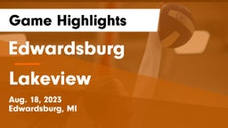 Edwardsburg  vs Lakeview  Game Highlights - Aug. 18, 2023