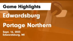 Edwardsburg  vs Portage Northern  Game Highlights - Sept. 16, 2023