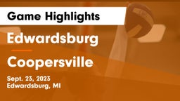 Edwardsburg  vs Coopersville  Game Highlights - Sept. 23, 2023