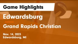 Edwardsburg  vs Grand Rapids Christian  Game Highlights - Nov. 14, 2023