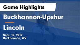 Buckhannon-Upshur  vs Lincoln  Game Highlights - Sept. 10, 2019
