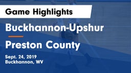 Buckhannon-Upshur  vs Preston County  Game Highlights - Sept. 24, 2019
