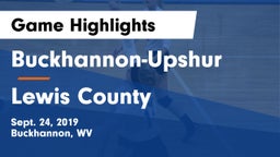 Buckhannon-Upshur  vs Lewis County  Game Highlights - Sept. 24, 2019
