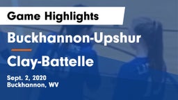 Buckhannon-Upshur  vs Clay-Battelle Game Highlights - Sept. 2, 2020