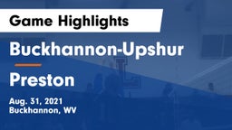 Buckhannon-Upshur  vs Preston  Game Highlights - Aug. 31, 2021