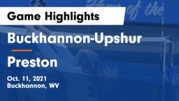 Buckhannon-Upshur  vs Preston  Game Highlights - Oct. 11, 2021