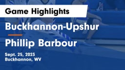 Buckhannon-Upshur  vs Phillip Barbour Game Highlights - Sept. 25, 2023