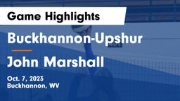 Buckhannon-Upshur  vs John Marshall  Game Highlights - Oct. 7, 2023