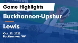 Buckhannon-Upshur  vs Lewis Game Highlights - Oct. 23, 2023