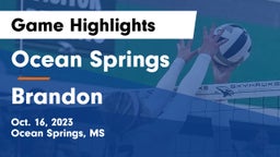 Ocean Springs  vs Brandon  Game Highlights - Oct. 16, 2023
