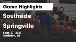 Southside  vs Springville  Game Highlights - Sept. 27, 2022