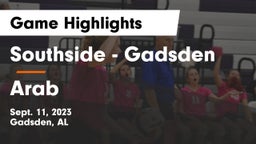 Southside  - Gadsden vs Arab  Game Highlights - Sept. 11, 2023