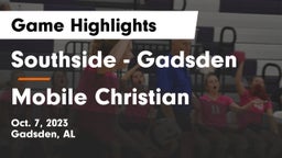 Southside  - Gadsden vs Mobile Christian  Game Highlights - Oct. 7, 2023