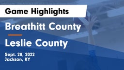 Breathitt County  vs Leslie County  Game Highlights - Sept. 28, 2022