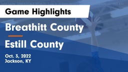 Breathitt County  vs Estill County  Game Highlights - Oct. 3, 2022