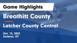 Breathitt County  vs Letcher County Central  Game Highlights - Oct. 12, 2022