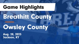 Breathitt County  vs Owsley County Game Highlights - Aug. 28, 2023