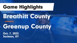 Breathitt County  vs Greenup County  Game Highlights - Oct. 7, 2023