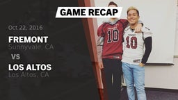 Recap: Fremont  vs. Los Altos  2016