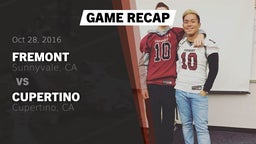 Recap: Fremont  vs. Cupertino  2016