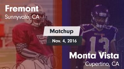 Matchup: Fremont vs. Monta Vista  2016