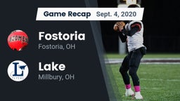 Recap: Fostoria  vs. Lake  2020