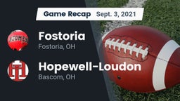 Recap: Fostoria  vs. Hopewell-Loudon  2021
