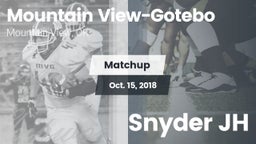Matchup: Mountain View-Gotebo vs. Snyder JH 2018